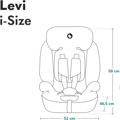 LIONELO Levi i-Size autósülés 1, 2 és 3 csoport 76-150cm