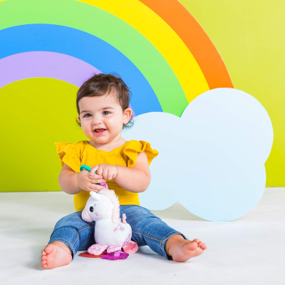 LAMAZE babakocsi és kiságy függő játék Egyszarvú 30cm 0-6 hó