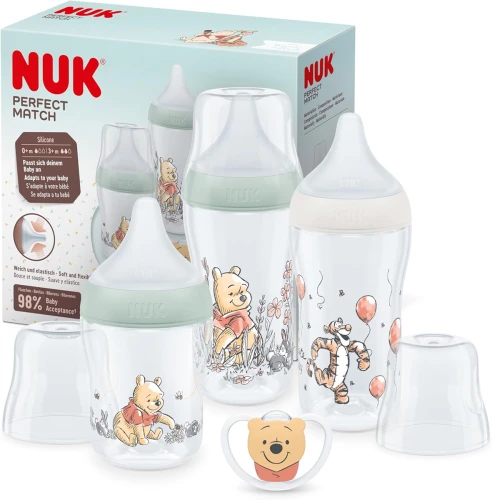 NUK Perfect Match kezdő szett cumisüveg + cumi Micimackó