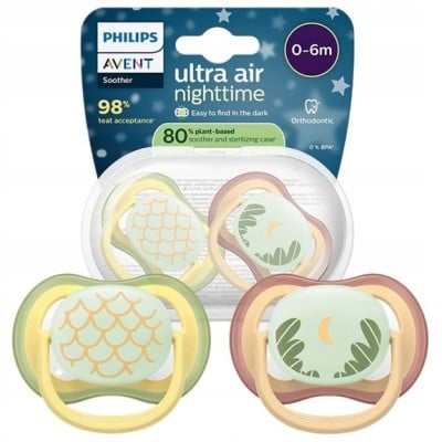 PHILIPS AVENT Ultra Air Night cumik x 2 0-6 hó FOSZFORESZKÁL A SÖTÉTBEN