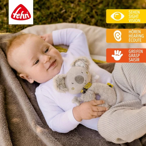 FEHN pamutszedő KOALA 18 cm-es csörgővel