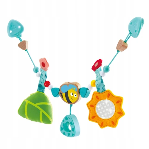 HAPE babakocsi, kiságy, autósülés függő játék 43 cm